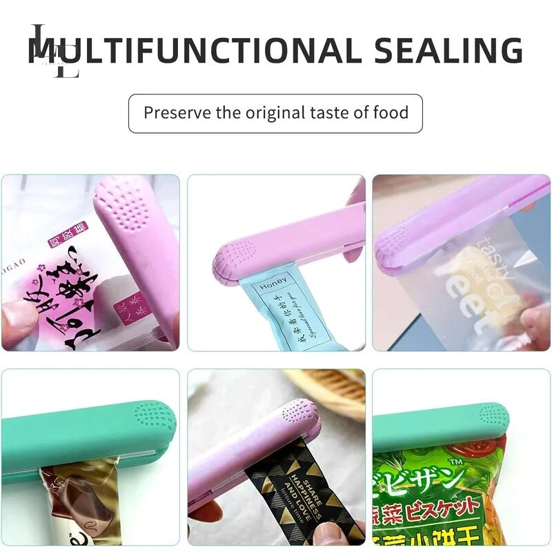 Mini Plastic Bag Sealer Machine Storage Bag Clip Vacuum Sealing Storage Machine Sealer Packing Seal Food Snack Kitchen Gadgets
