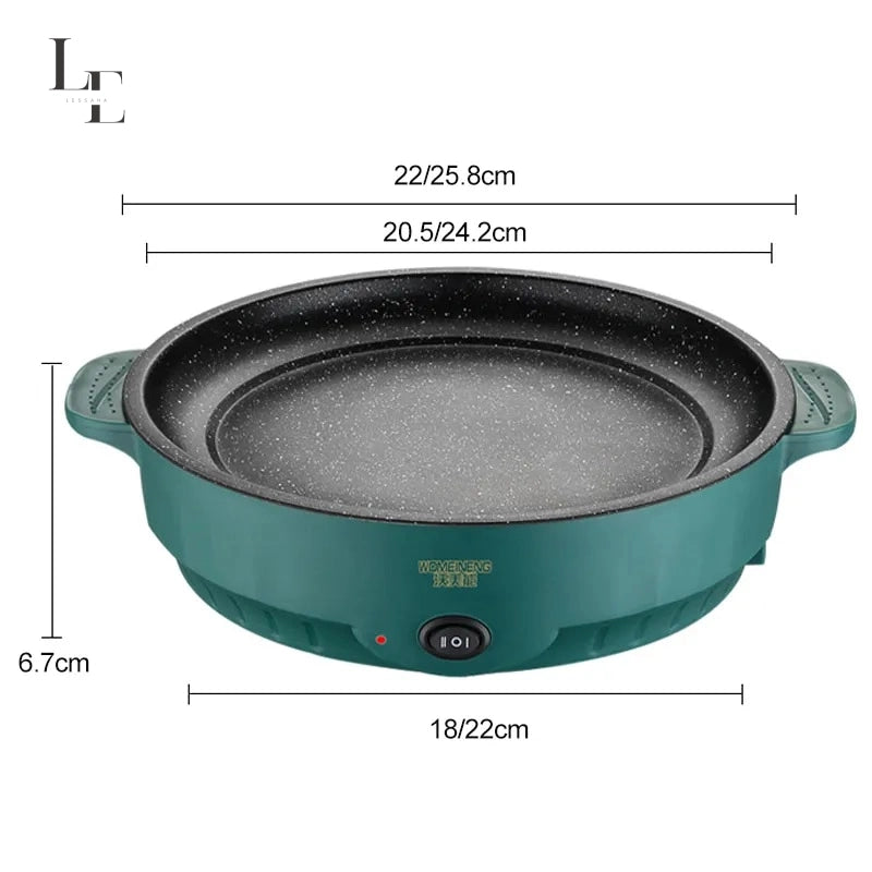 Electric MultiCooker Electric Frying Pan 220V Househould Barbecue Fried Steak Fish Omelette Frying Pan Non-stick Cooking Machine