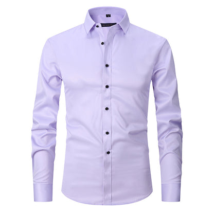 Men's Stretch Shirt Long Sleeve Non-ironing Slim Fit