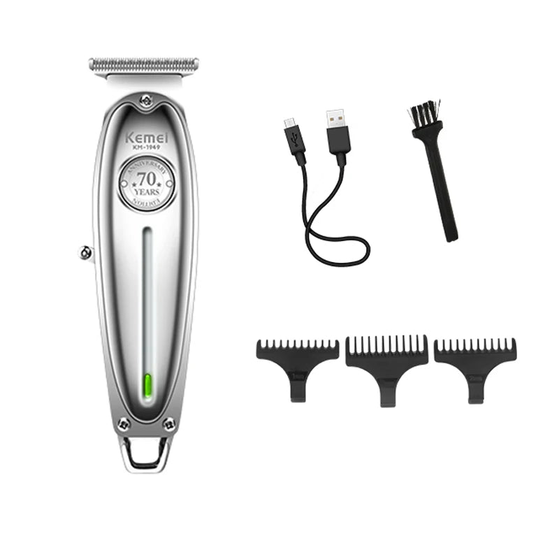 Professional Clipper For Barber all-metal Hair Trimmer Rechargeable Men Electric Beard Shaver Baldheaded Hair Cutting Machine