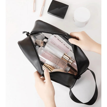 Travel Storage Toiletry Organize Women Waterproof PVC Cosmetic Portable Bag Transparent  Zipper Make Up Case Female Wash Kit