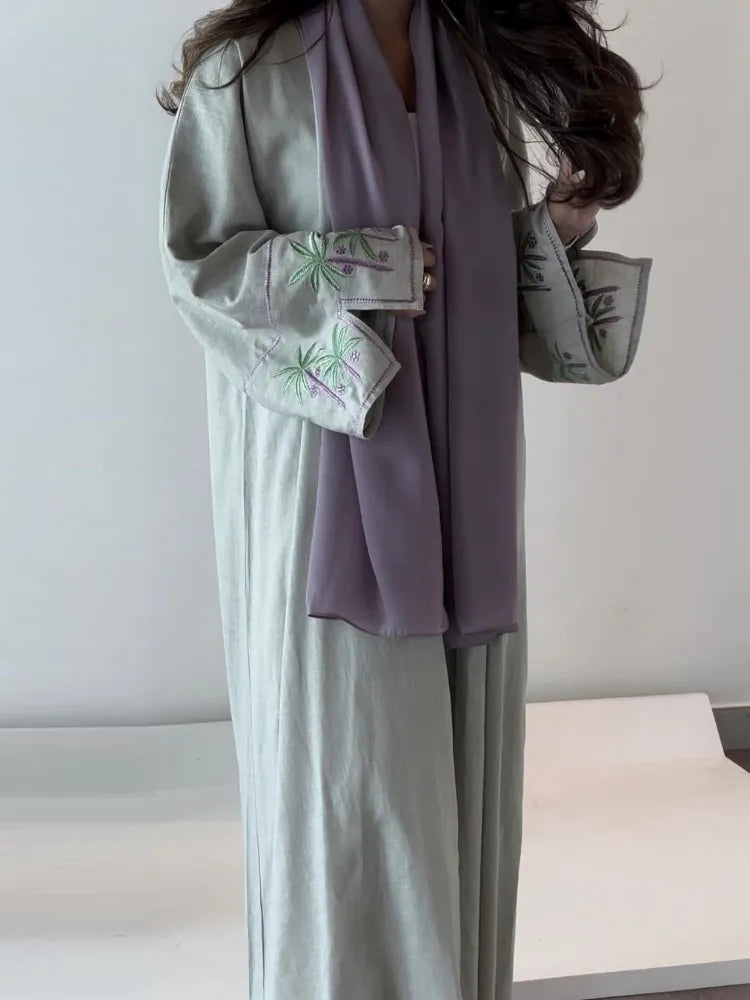 Autumn Saudi Arabic Muslim Abaya for Women Embroidery Kaftan Dress Ramadan Party Long Dresses Abayas Woman Robe Caftan Vestidos