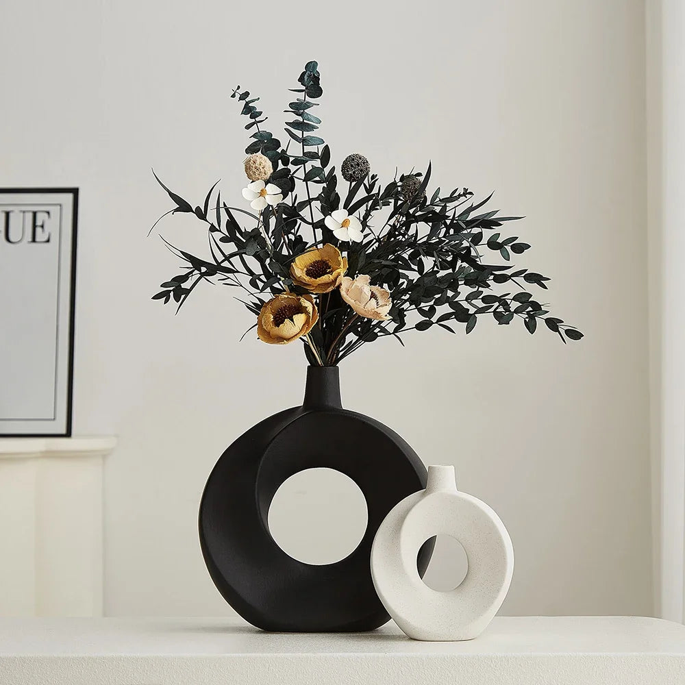 Stylish Nordic Ceramic Vase - Perfect for Home or Office Decor!