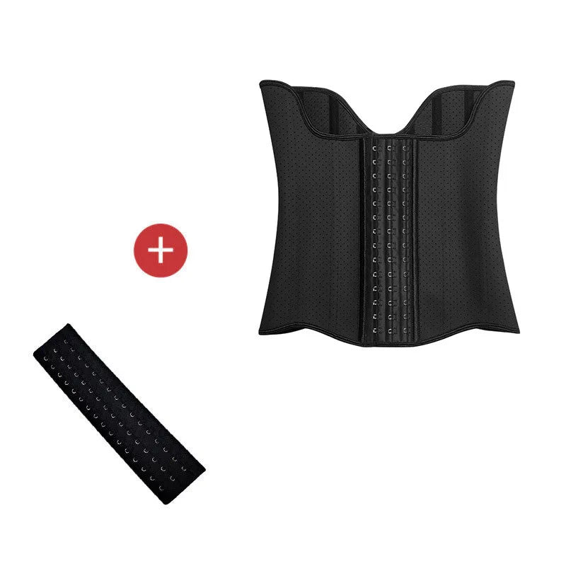 15 steel bones Angel's wing latex waist trainer corset for abdominal contraction after fitness exercise