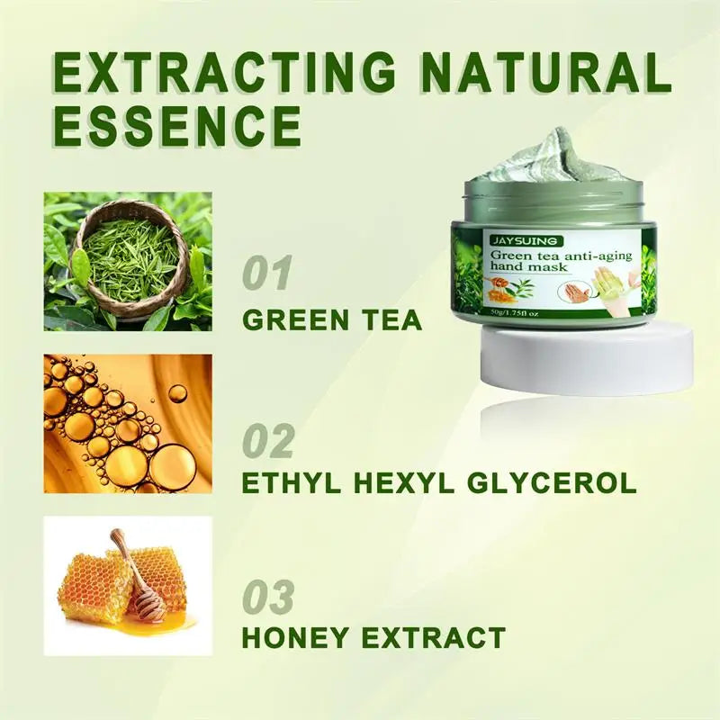 Say Goodbye to Dark Knuckles with Green Tea Hand Mask - Nourish, Repair, and Whiten Skin!
