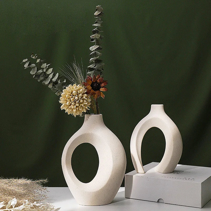 Enhance Your Home Decor with 1 Pair of Modern Ceramic Vases - Perfect for Weddings and Parties!
