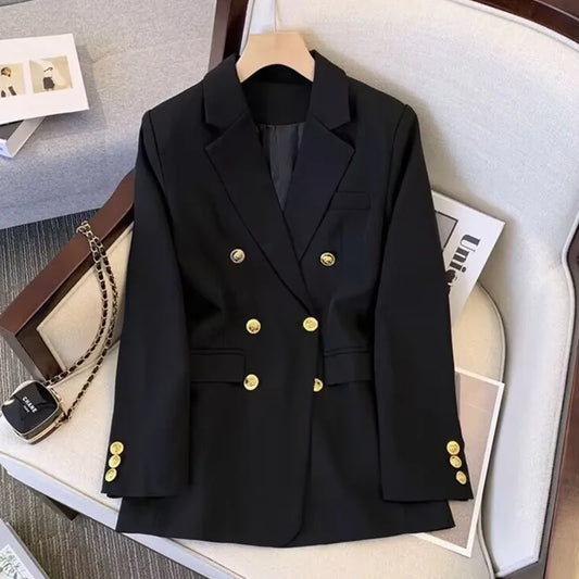 Stay Stylish and Professional with our Office Lady Slim Blazer - Perfect for Fall/Winter 2024!