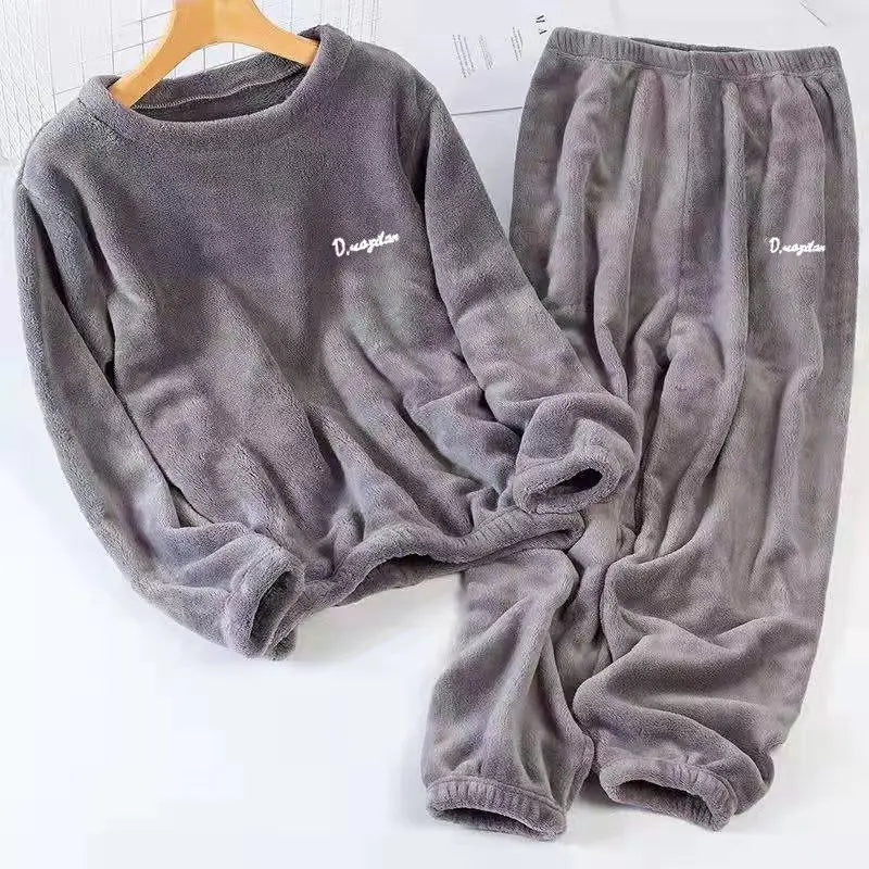 Coral Velvet Warm Pants 2023 New Suit for Men and Women in Winter Warm Plush Loose Housewear Pajamas Sportswear Room Underwear