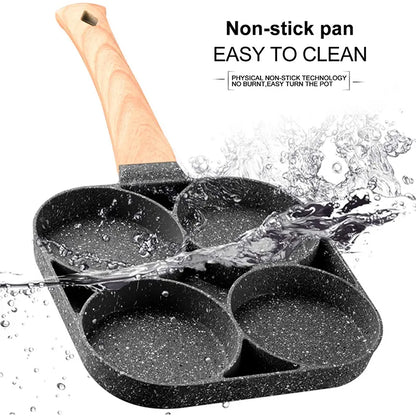LMETJMA Egg Frying Pan Nonstick Pancake Pans 4-Cups Cookware Pancake Pan Egg Pan Suitable for Gas Stove Induction Cooker JT87