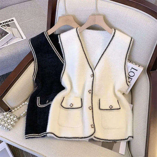 Upgrade Your Wardrobe with Our Luxurious Knitted Woolen Vest - Spring  Collection!