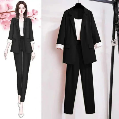 Look Professional and Confident with our 3-Piece Business Suit Set - Perfect for Meetings and Interviews!