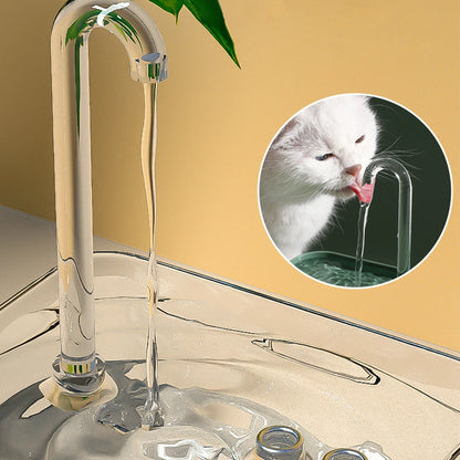 Transparent Cat Water Fountain 1.5L Kitty Water Dispenser Pet Automatic USB Electric Mute Recirculate Filtering Drinker For Cats