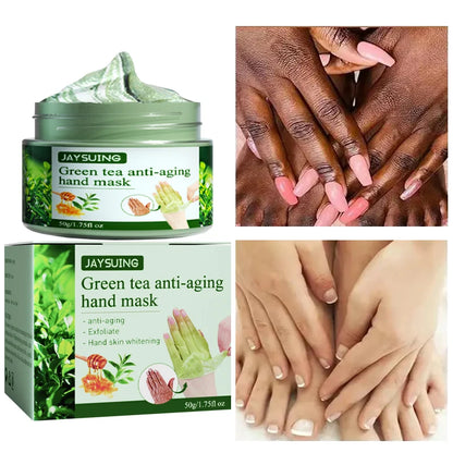 Say Goodbye to Dark Knuckles with Green Tea Hand Mask - Nourish, Repair, and Whiten Skin!