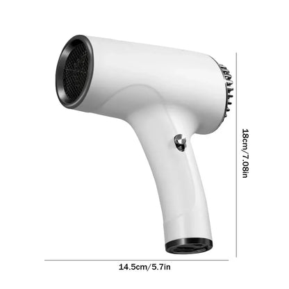 Wireless Hair Dryer Student Travel Portable Fast Dry Hair Lithium Battery Rechargeable Silent Hair Dryer for Household