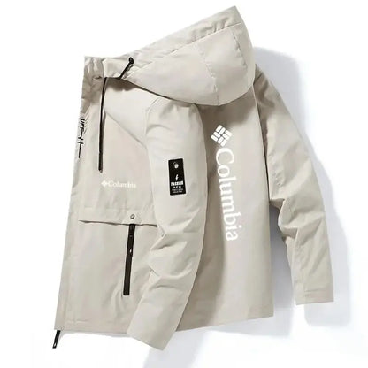 2023 New Men's Columbia Outdoor Camping Men's zipper hoodie windproof jacket Men's sports work jacket