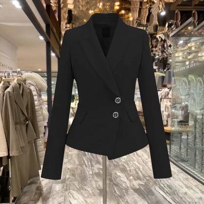 Transform Your Look with our 2023 Spring Autumn Waist Slim Jacket - Perfect for Casual or Formal Wear!