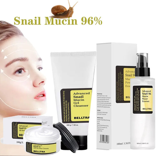 Revitalize Your Skin with Our 96% Snail Mucin Essence Set - Fading Fine Lines, Repairing, Firming, and Brightening for Anti-Aging Results!