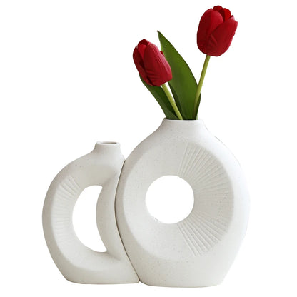 Stylish Nordic Ceramic Flower Vase - Modern Home Decor