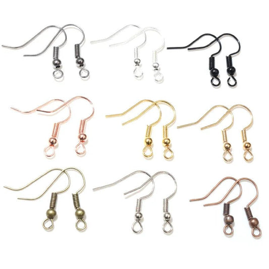 100pcs/lot 20x17mm DIY Earring Findings Earrings Clasps Hooks Fittings DIY Jewelry Making Accessories Iron Hook Earwire Jewelry - LESSANA
