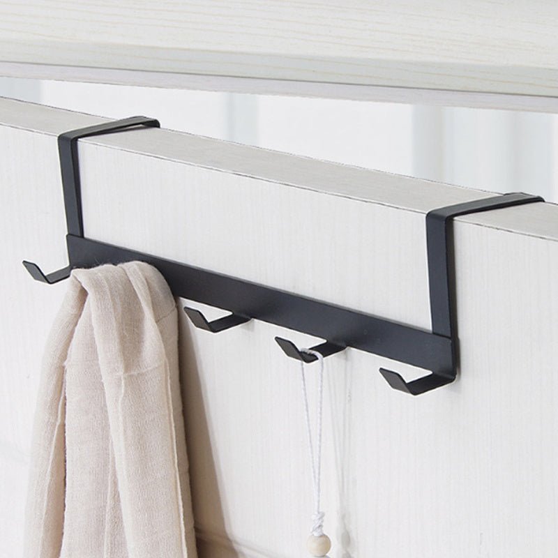 1pc 5-Hook Over-the-Door Hook for Coats, Hats, Robes, Towels, and More - Durable and Versatile Closet and Bathroom Organizer - LESSANA