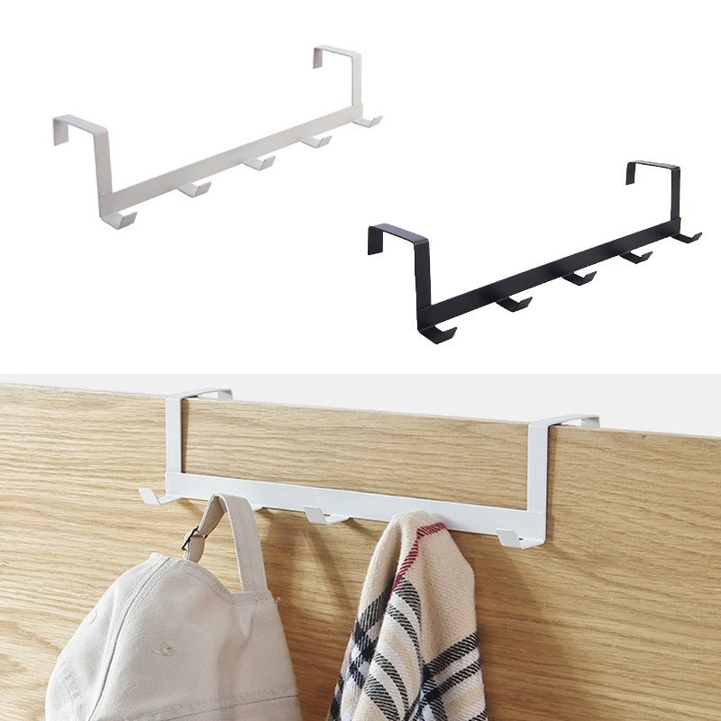 1pc 5-Hook Over-the-Door Hook for Coats, Hats, Robes, Towels, and More - Durable and Versatile Closet and Bathroom Organizer - LESSANA