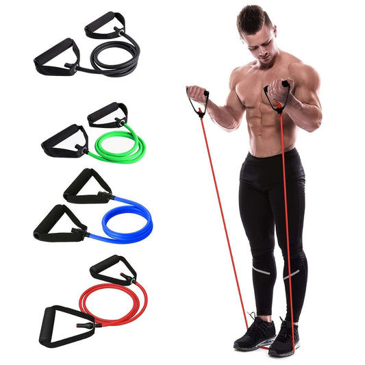 1pc 5 Level Resistance Bands With Handles For Full-Body Workouts And Strength Training At Home - LESSANA