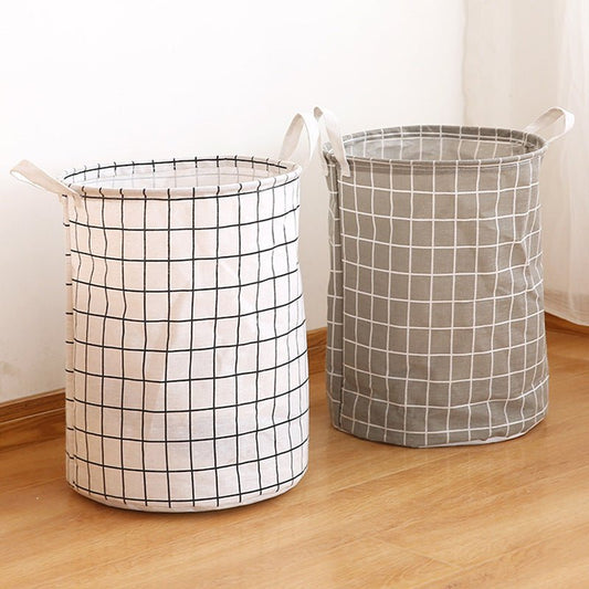 1pc Round Dirty Clothes Basket, Laundry Basket, Portable Dirty Clothes Hamper， laundry hhamper, storage bucket - LESSANA