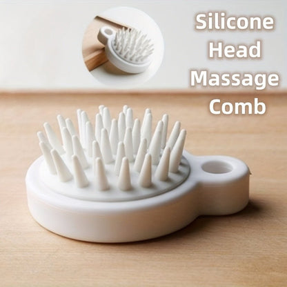1PC Silicone Scalp Massager Shampoo Brush, Soft And Flexible Tool Head Massager Comb, Soft And Gentle For Thin And Thick Hair - LESSANA