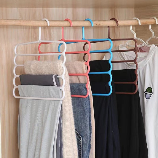 1pc Space Saving Pants Hanger - Organize Your Closet With Plastic Hanger For Trousers, Skirts, Scarves - Home Supplies - LESSANA