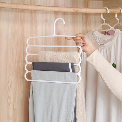 1pc Space Saving Pants Hanger - Organize Your Closet With Plastic Hanger For Trousers, Skirts, Scarves - Home Supplies - LESSANA