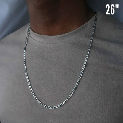 2022 Fashion Classic Figaro Chain Necklace Men Stainless Steel Long Necklace For Men Women Chain Jewelry - LESSANA