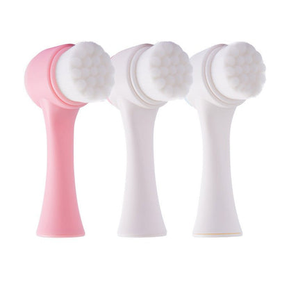 3d Silicone Facial Cleansing Brush, Cleaning Scrub Oily Mixed Normal Dry Skin - LESSANA