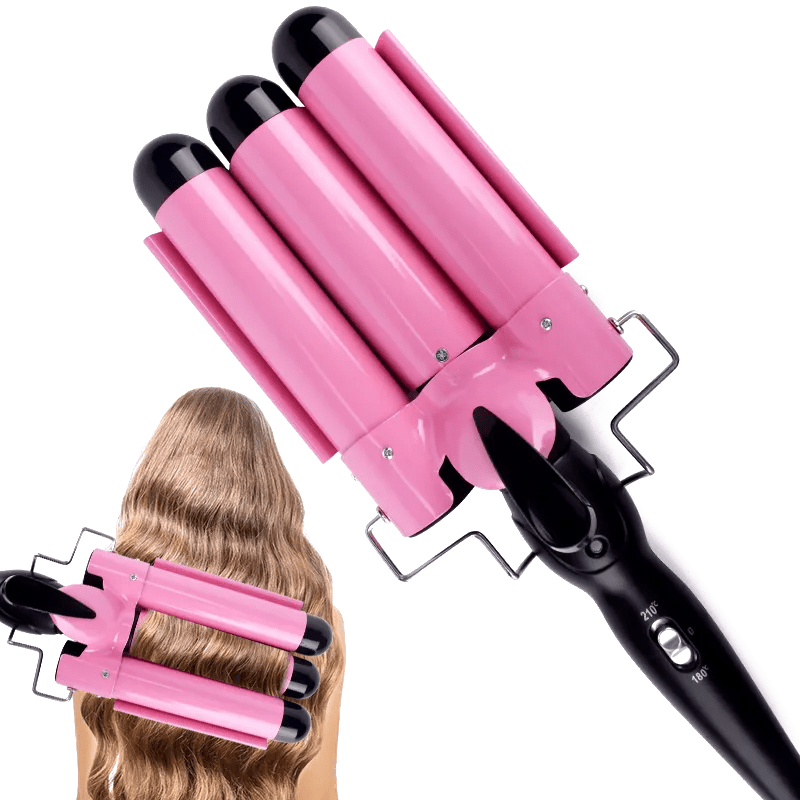 5 in 1 Hair Curling Wand Set Curling Iron with Interchangeable Barrels and Wave Curling Iron, Fast Heating Wand Curler - LESSANA