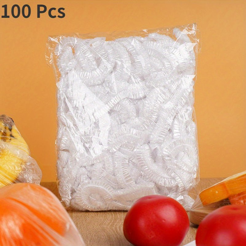 50/100pcs Disposable Fresh-keeping Film, Household Food Grade Kitchen Refrigerator Leftover Rice Fruit Food Plastic Sealed Fresh Cover, Anti-odor Leak-Proof Dust-proof Freezer Cover, Refrigerator Fresh Keeping Cover, Kitchen Accessories - LESSANA