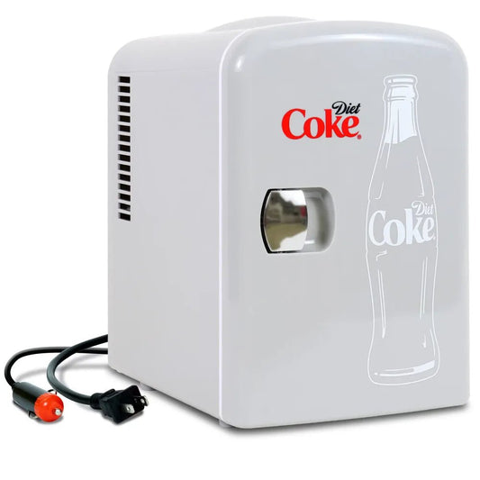 6 Can Mini Fridge Portable 4L Mini Cooler Travel Compact Refrigerator Mini Bar Fridge - LESSANA