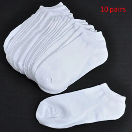 10Pairs/Set Unisex Casual Socks Short Female Girls Low Cut Ankle Socks For Women Ladies White Black Short Socks Summer #137