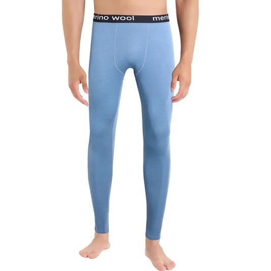 100% Merino Wool Base Layer Mens Bottom Pants Merino Wool Thermal Underwear Long Johns Midweight Winter Leggings Merino Pants