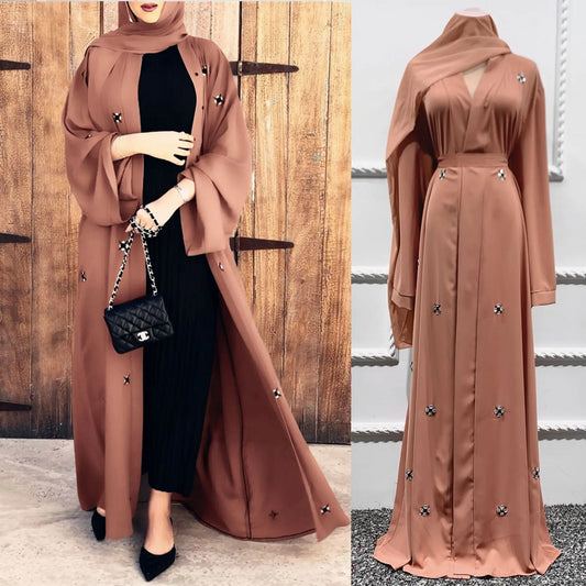 Open Abaya Dubai Turkey Hijab Dress Muslim Abayas for Women Islam Clothing Kaftan Robe Arabic Kimono Femme Musulmane
