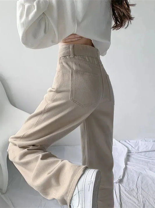 Streetwear High Waist Wide Leg Jeans Women Casual Big Size 5xl Baggy Straight Denim Pants Korean Vaqueros Vintage Kot Pantalones