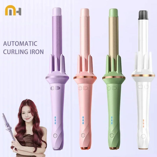 MinHuang 28/32mm Automatic  Hair Curler Large Wave Curling Iron Tongs Temperature Adjustable Anion Fast Heating  Styling Curlers