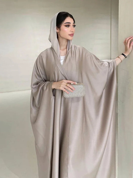 Morocco Party Dress for Women Abaya Silky Satin Caftan Dubai Muslim Dresses Eid Kaftan Woman Evening Long Vestidos Abayas Robe
