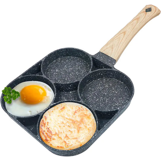 LMETJMA Egg Frying Pan Nonstick Pancake Pans 4-Cups Cookware Pancake Pan Egg Pan Suitable for Gas Stove Induction Cooker JT87