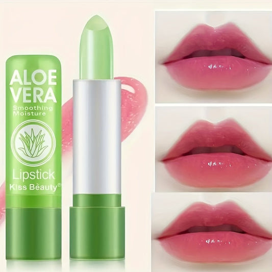 Aloe Vera Color Changing Lipstick - Long Lasting, Moisturizing, Waterproof Lip Care with Nutritious Plumper Tinted Lip Gloss - LESSANA
