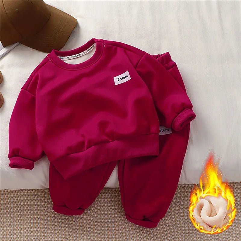 Autumn Winter Essentials Letter Print Sweater Pants Sweat Suit Baby 2pcs Set Hoodies Pants Kids Clothing Sets Boys Girls Outfit - LESSANA