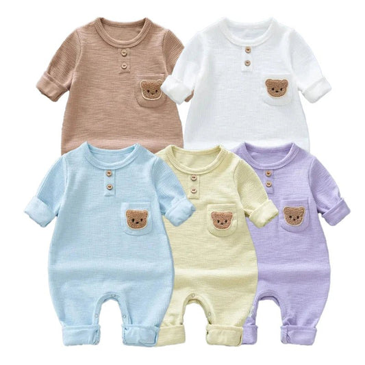 Baby Clothes Antibacterial Newborn Boys Girls Rompers Long Sleeve Clothing Roupas Infantis 5-day Shipping Baby clothes - LESSANA
