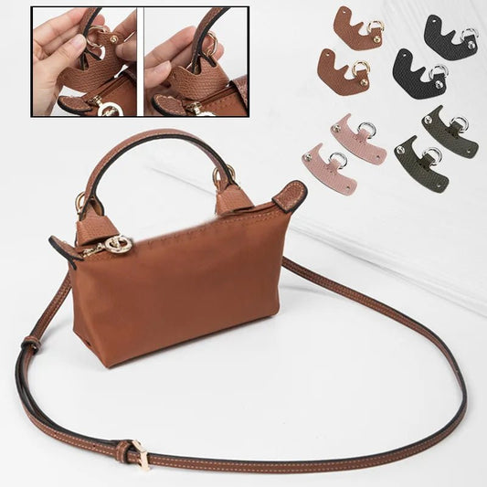 Bag Transformation Accessories For Longchamp Mini Bag Straps Punch-free Genuine Leather Shoulder Strap Crossbody Conversion - LESSANA