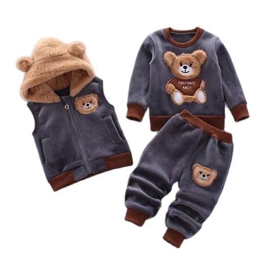 Boys Clothes Autumn Winter Warm Baby Girl Clothes Kids Sport Suit Outfits Newborn Clothes Infant Baby Christmas Clothing Sets - LESSANA