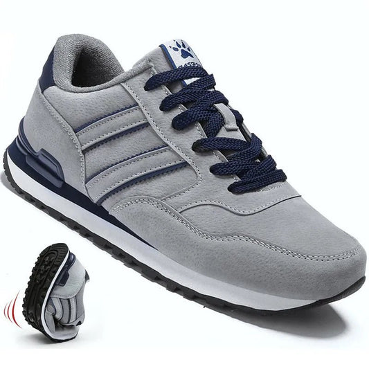 Breathable Sneakers Men Sport Running Shoes Women Light Athletic Shoes Leather Men Casual Flats Trail Walking Shoe Plus Size - LESSANA