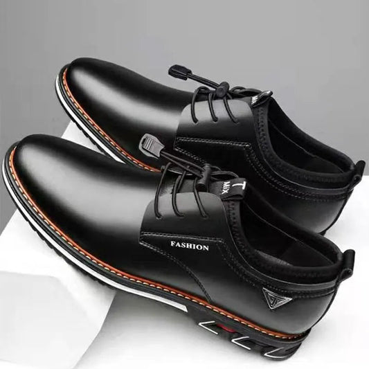 British Casual Single Shoes Leather Shoes Formal Shoes New Men Shoes Leather Cowhide Leather Shoes Men Comfortable Low-top - LESSANA