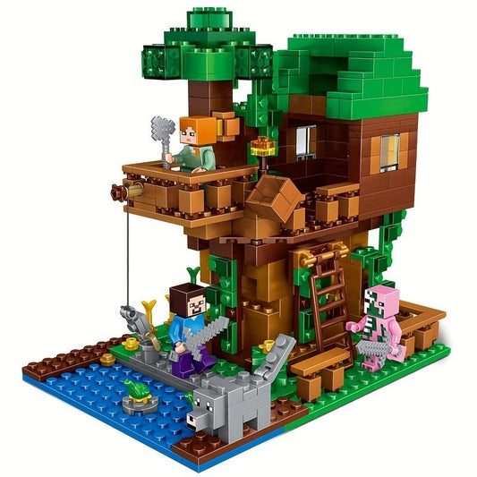 Children's Educational Toys, Tree House Puzzle Assembly Village House For Boys And Girls, Birthday Gift , Halloween/Thanksgiving Day/Christmas Gift - LESSANA
